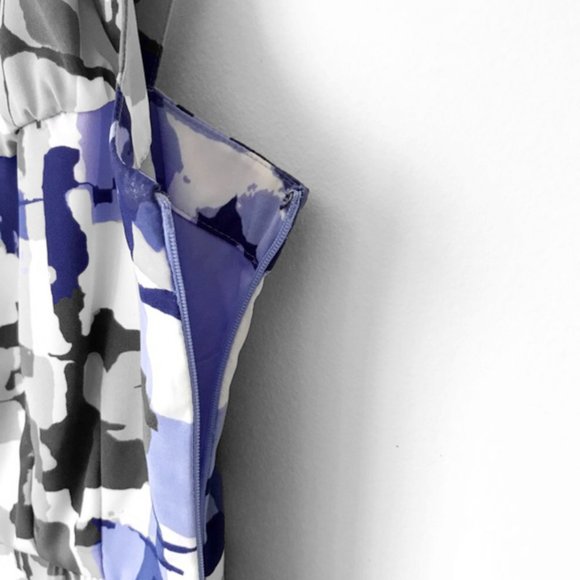 Banana Republic - Blue & Print Fresh Sleeveless Dress - Picture 4 of 7